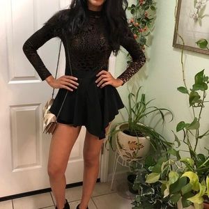 Snake print black romper with brown/tan snake print